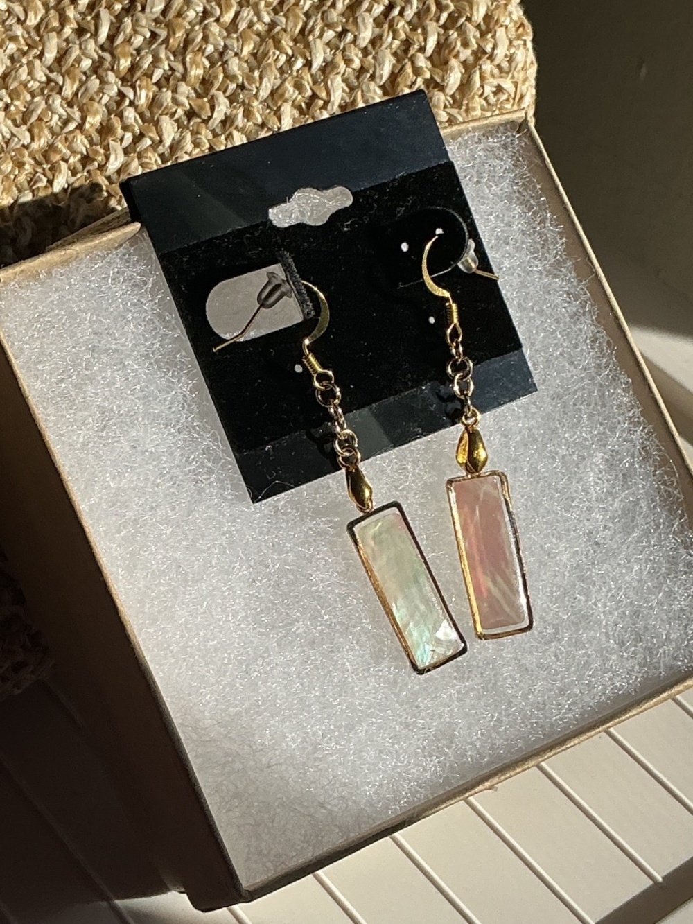 18K Gold Plated Natural Abalone Shell earrings